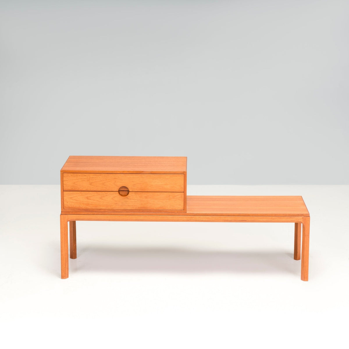 Danish Kai Kristiansen for Aksel Kjersgaard Teak Hallway Bench With Two Drawers - REHAUS - Danish Kai Kristiansen