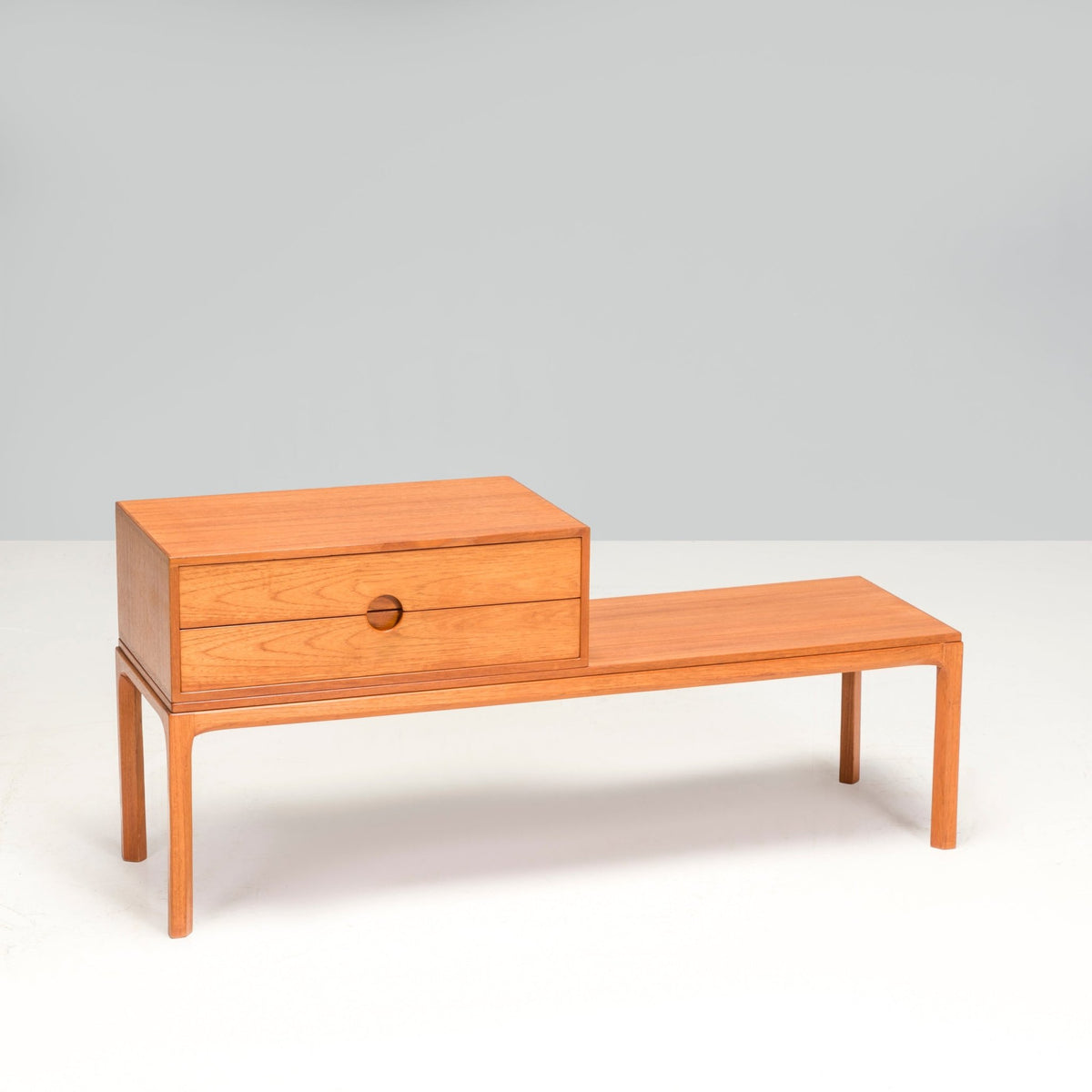 Danish Kai Kristiansen for Aksel Kjersgaard Teak Hallway Bench With Two Drawers - REHAUS - Danish Kai Kristiansen