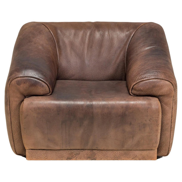 De Sede Brown Buffalo Leather Armchair, 1970s