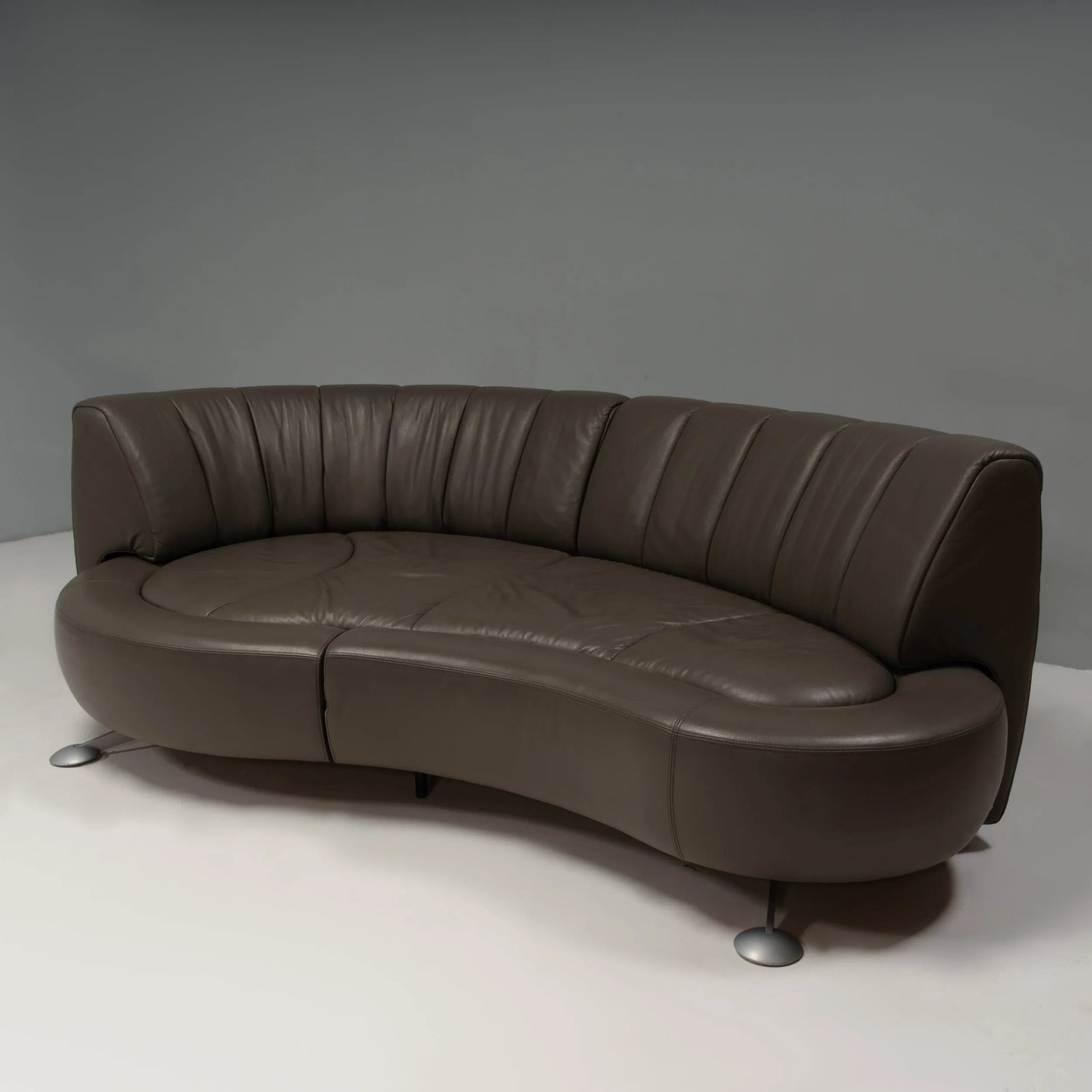 De Sede by Hugo de Ruiter Grey Leather DS - 164/29 Sofa - REHAUS - Hugo de Ruiter