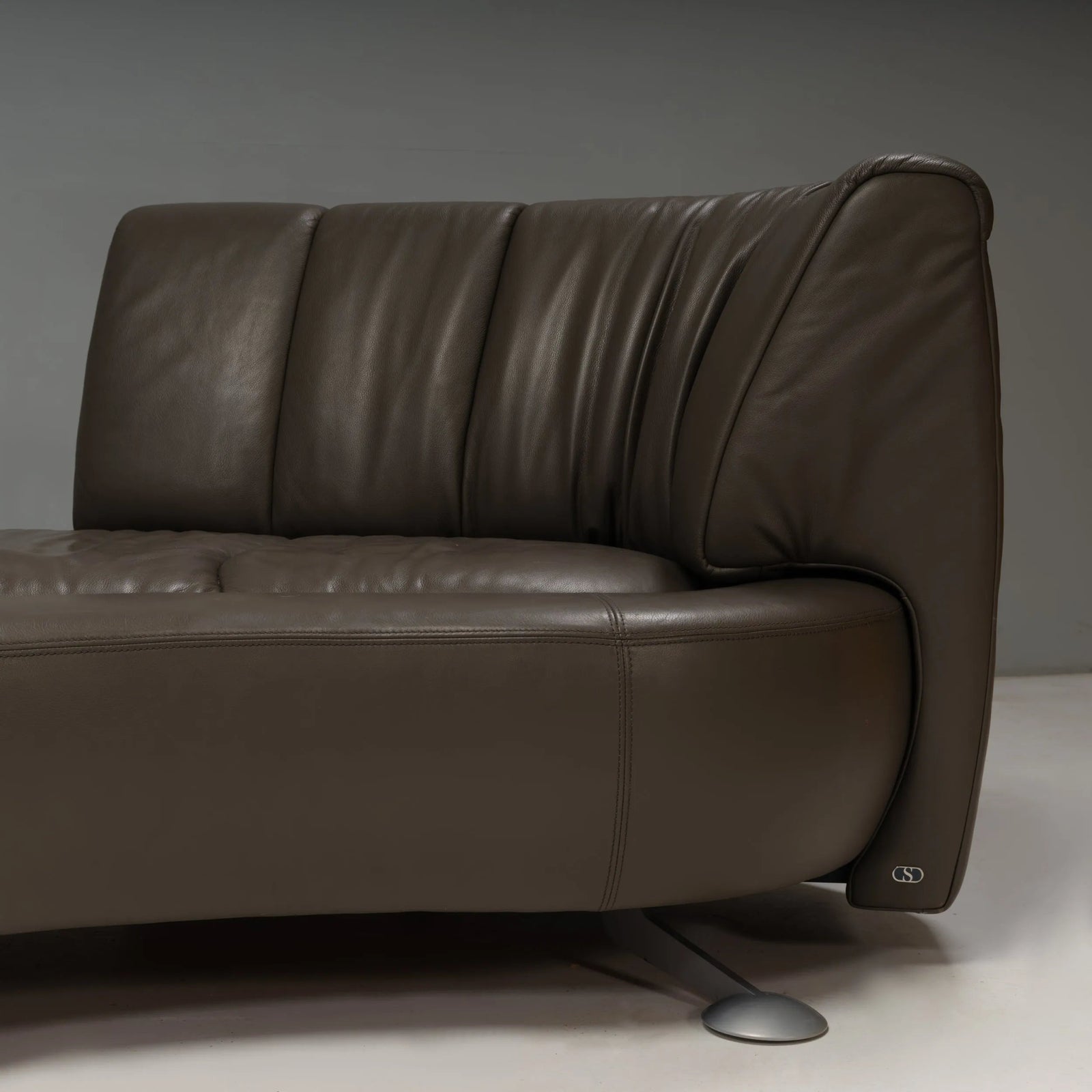 De Sede by Hugo de Ruiter Grey Leather DS - 164/29 Sofa - REHAUS - Hugo de Ruiter
