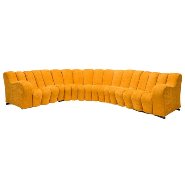 De Sede DS-600 'Non-Stop' Snake Orange Fabric Infinity Sofa