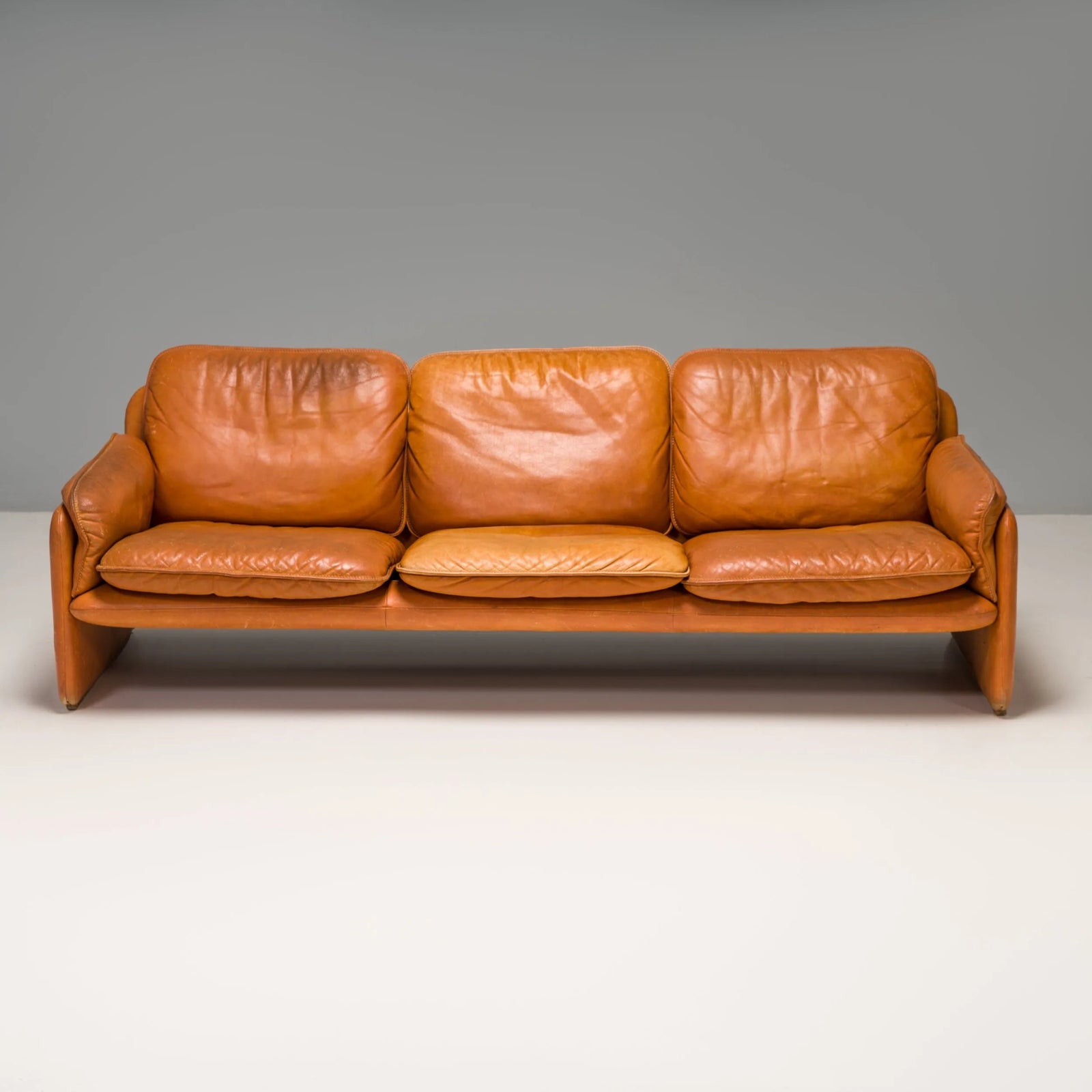 De Sede DS - 61 Cognac Leather Sofa, 1970s - REHAUS - De Sede