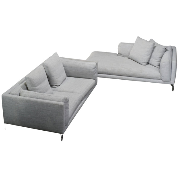 DWR Grey Como Sofa and Chaise by Giorgio Soressi @ REHAUS