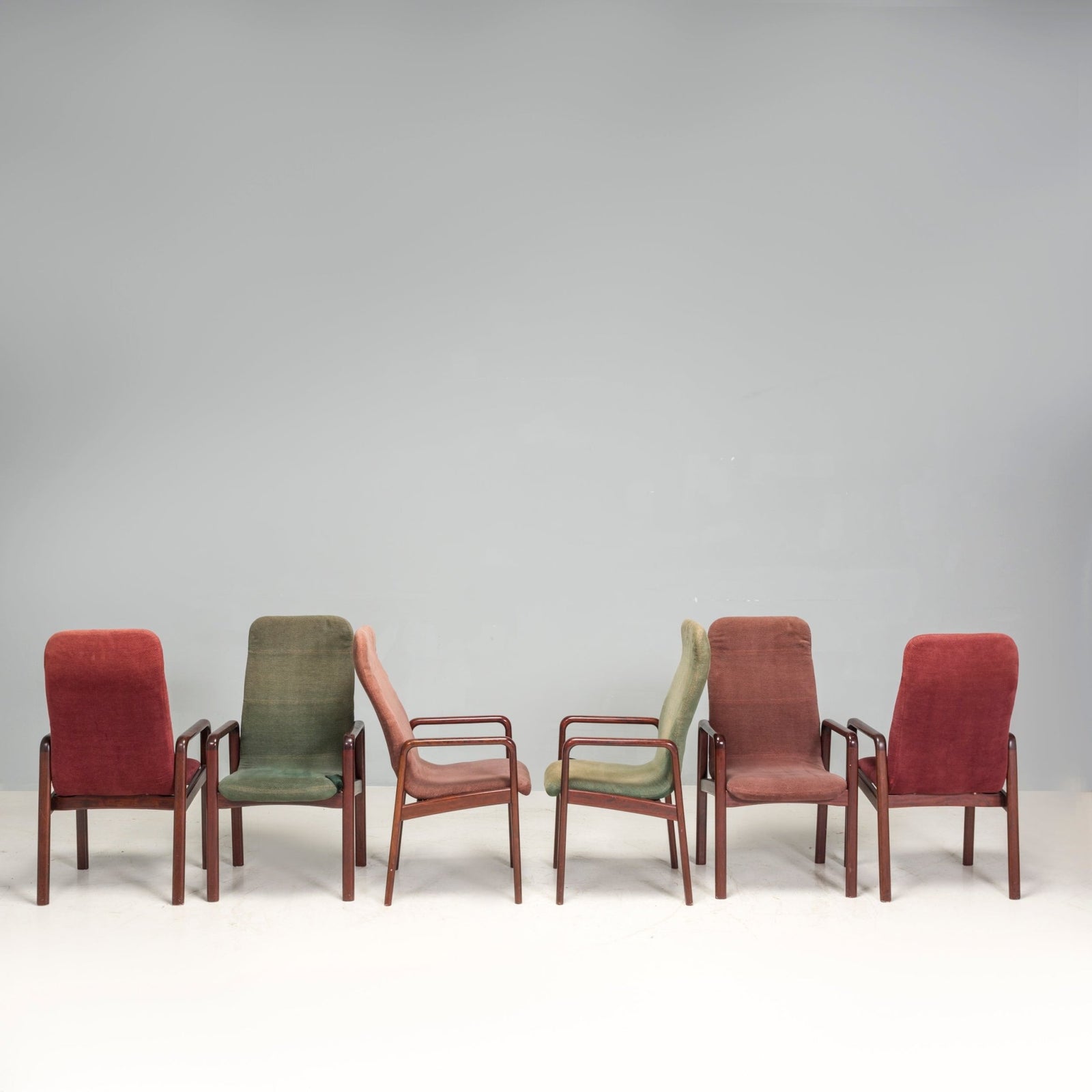 Dyrlund 1980s Rosewood Conference Armchairs, Set of Six - REHAUS - Dyrlund