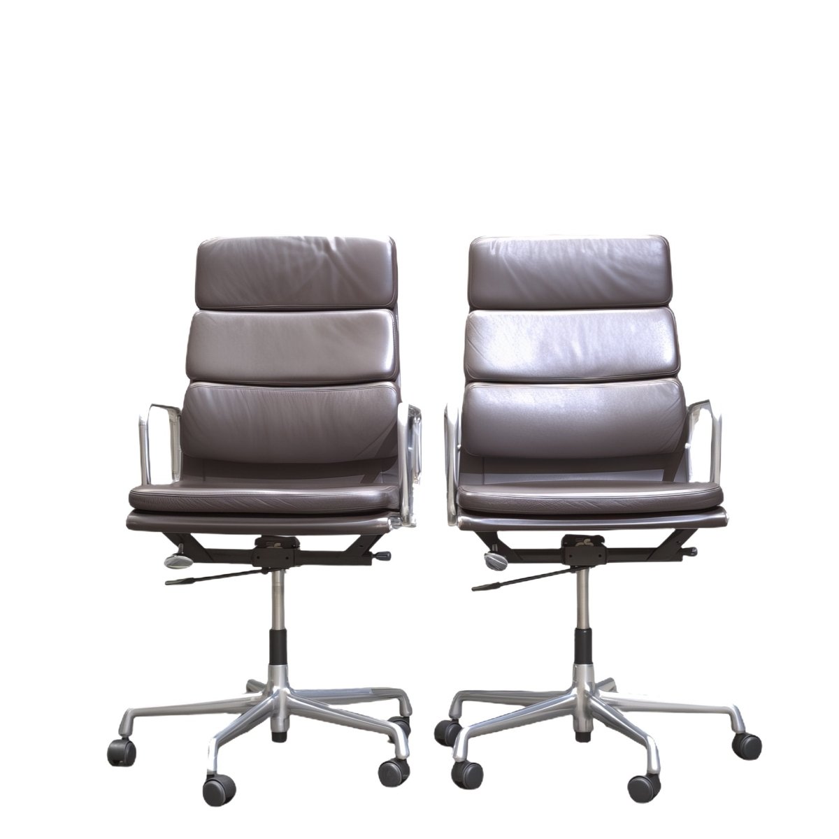 Eames Soft Pad EA219 High Back Leather Office Chair by Vitra @ REHAUS