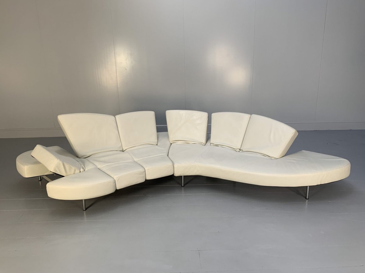 Edra Flap FLP010 SX Sofa - In White Leather @ REHAUS