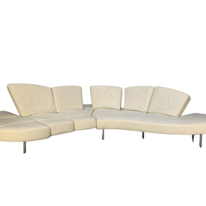 Edra Flap FLP010 SX Sofa - In White Leather @ REHAUS