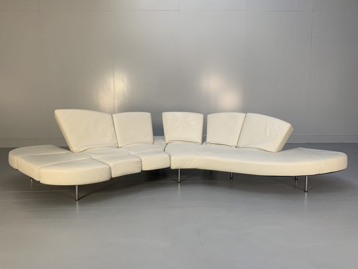 Edra Flap FLP010 SX Sofa - In White Leather @ REHAUS