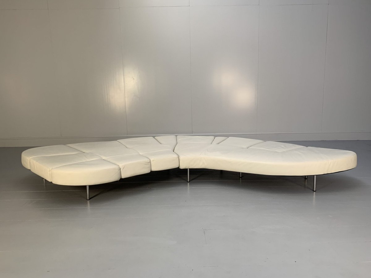 Edra Flap FLP010 SX Sofa - In White Leather @ REHAUS