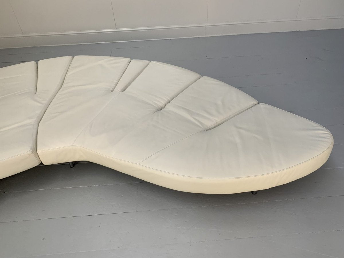 Edra Flap FLP010 SX Sofa - In White Leather @ REHAUS