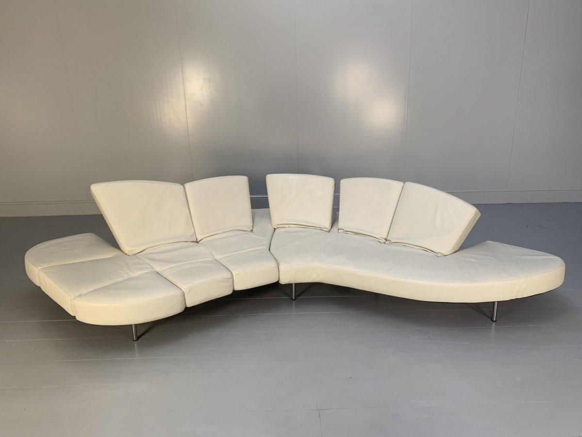 Edra Flap FLP010 SX Sofa - In White Leather @ REHAUS
