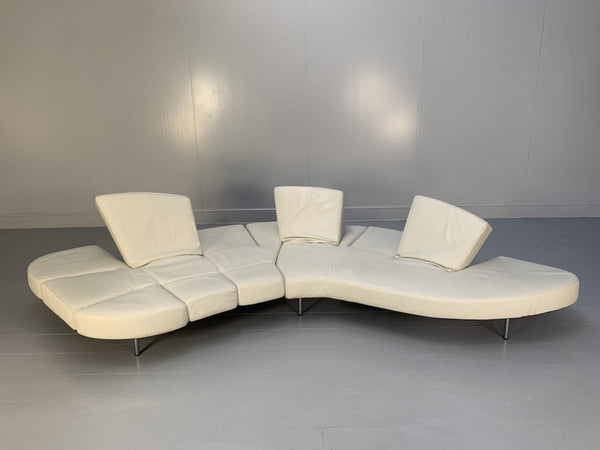 Edra Flap FLP010 SX Sofa - In White Leather @ REHAUS