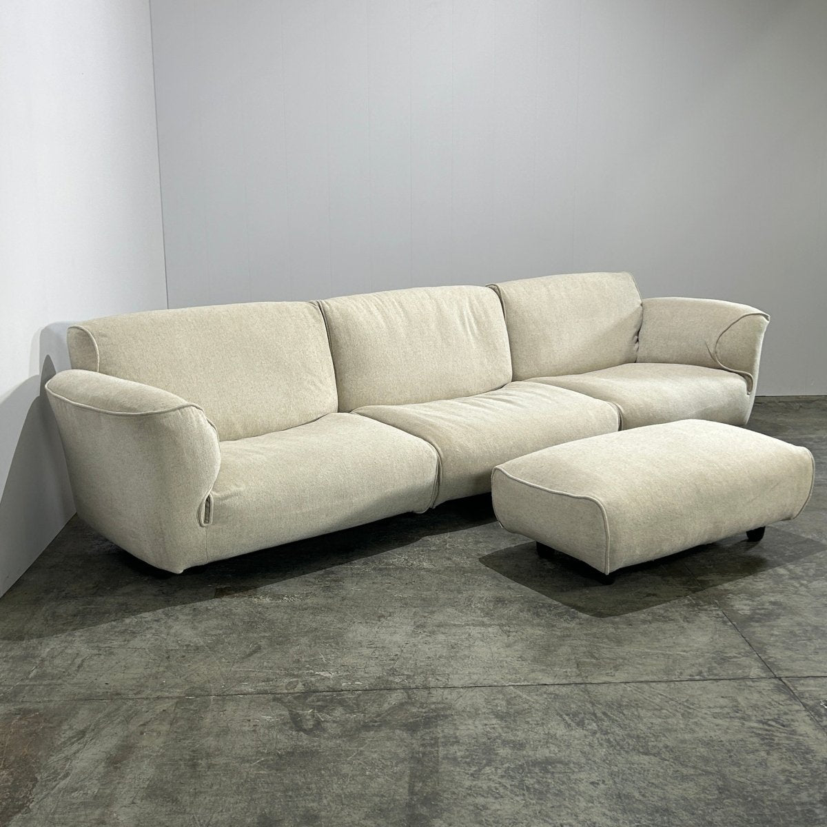 Edra Grande Soffice Sofa and Footstool by Francesco Binfaré @ REHAUS