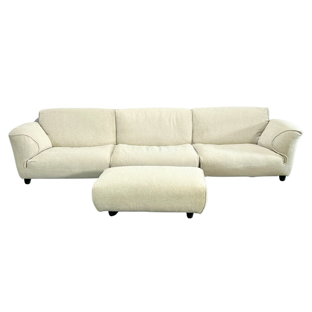 Edra Grande Soffice Sofa and Footstool by Francesco Binfaré @ REHAUS