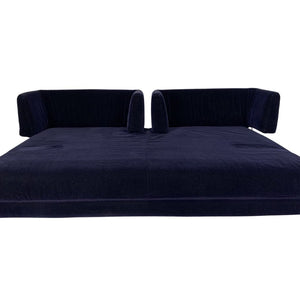 Edra L'Homme Et La Femme Daybed Sofa - In Navy Blue Mohair Velvet @ REHAUS