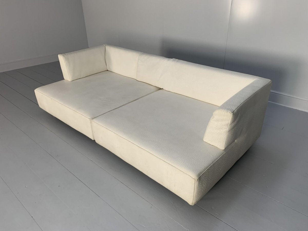Edra L'Homme Et La Femme Sofa - In Ostrich Leather @ REHAUS