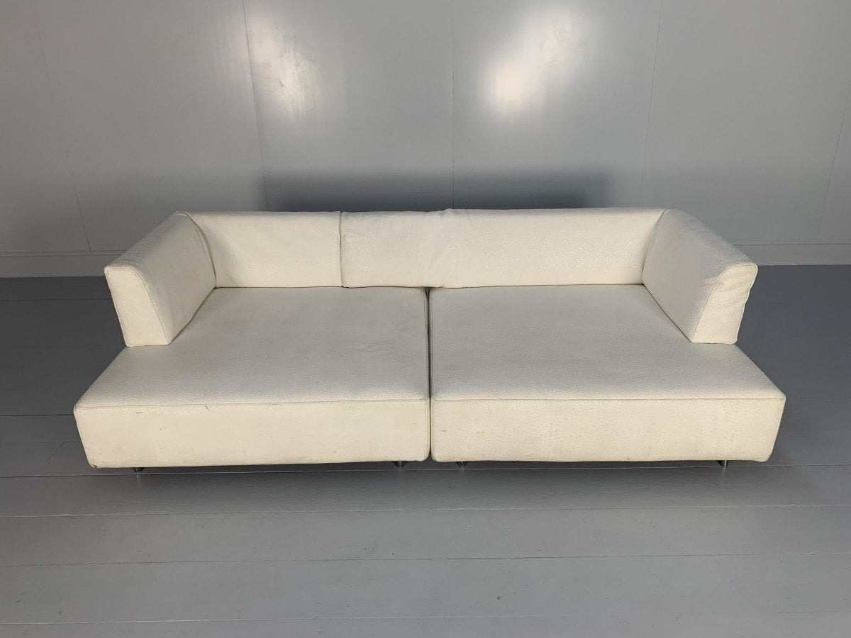 Edra L'Homme Et La Femme Sofa - In Ostrich Leather @ REHAUS