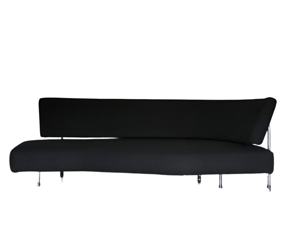 Edra Shark Sofa Chaise - In Jet Black Wool @ REHAUS
