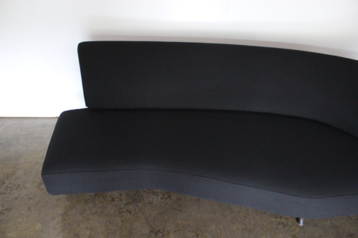 Edra Shark Sofa Chaise - In Jet Black Wool @ REHAUS