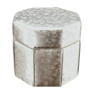 Eichholtz Fabric Covered stool in Grey
