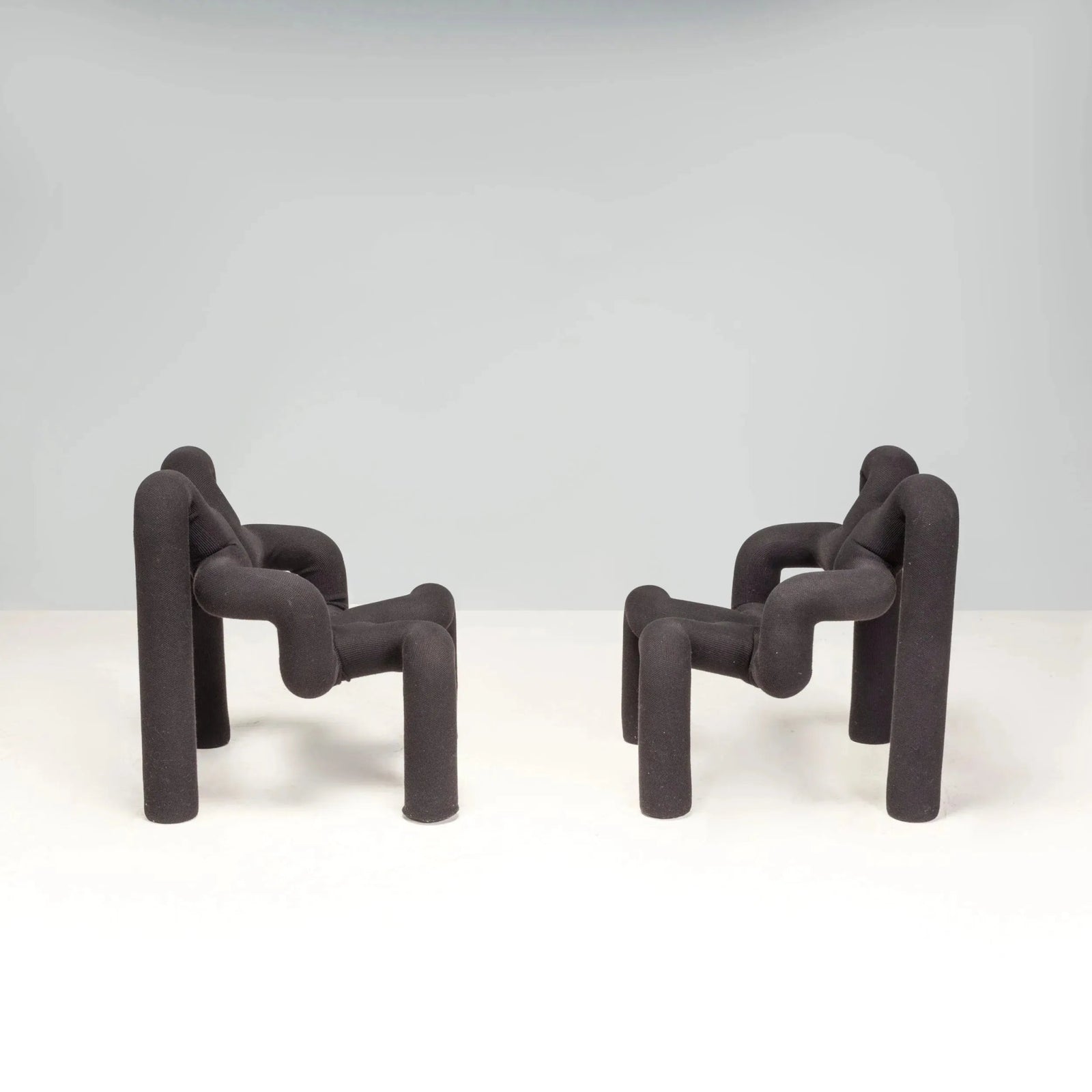 Ekstrem Black Lounge Chairs by Terje Ekstrøm, Set of 2 - REHAUS - Terje Ekstrøm
