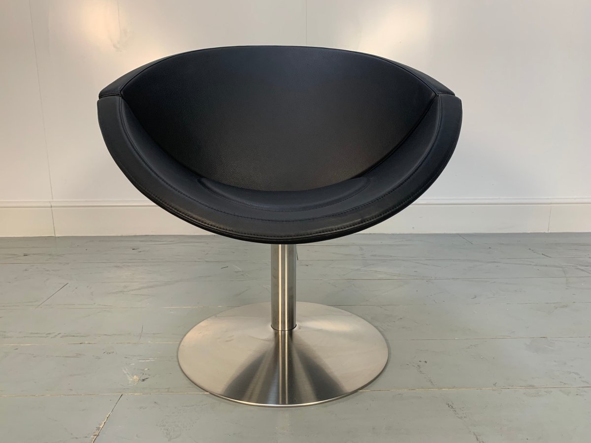 Erik Jorgensen Apollo EJ 96 Chairs in Dark Black Brown Leather, Set of 4 @ REHAUS