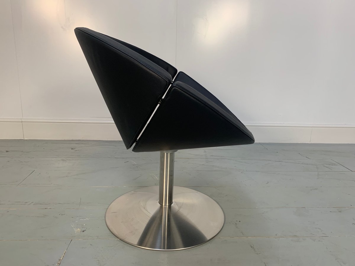 Erik Jorgensen Apollo EJ 96 Chairs in Dark Black Brown Leather, Set of 4 @ REHAUS
