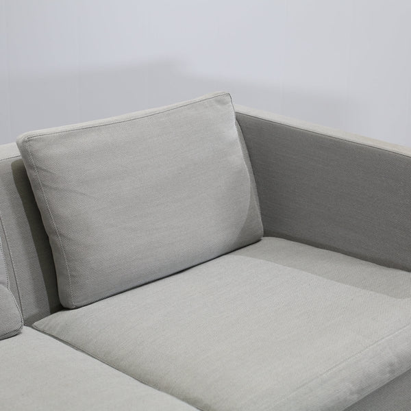 Erik Jørgensen Grey Fabric Sofa & Footstool @ REHAUS