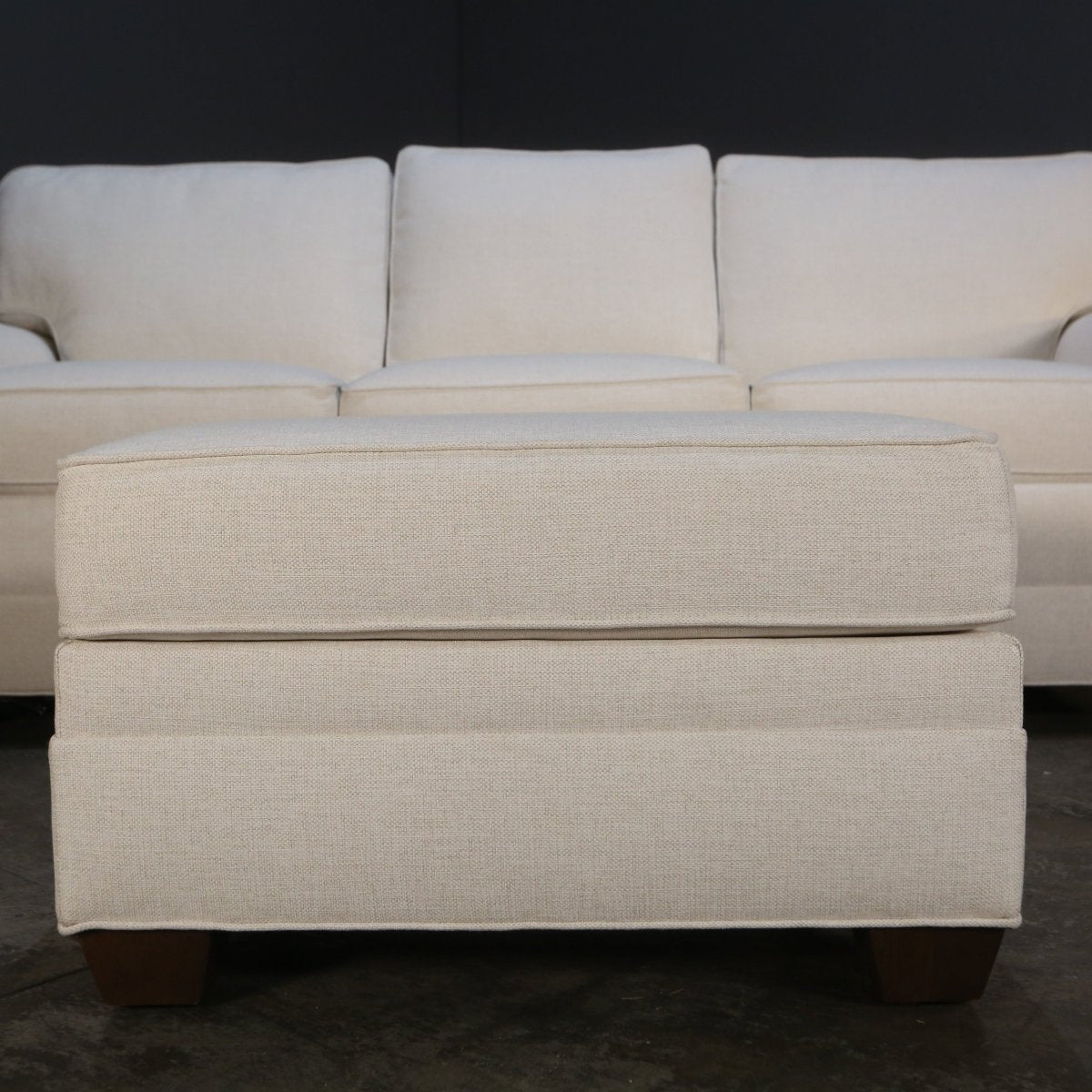 Ethan Allen Bennett Roll Arm Sleeper Sofa & Ottoman @ REHAUS
