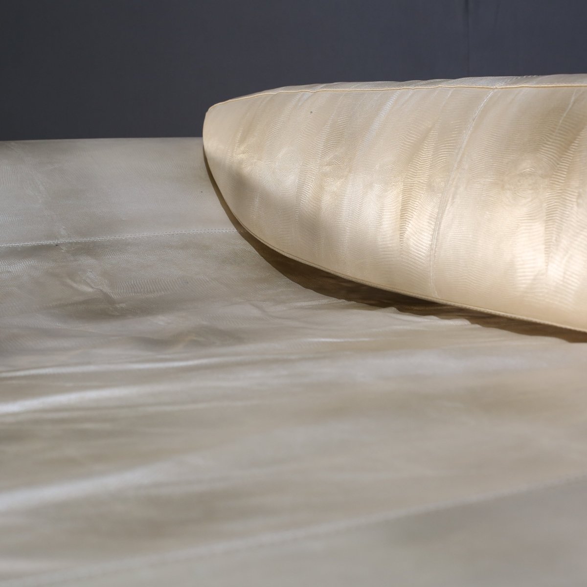 Fendi Casa White Iguana Leather Eros Sofa @ REHAUS