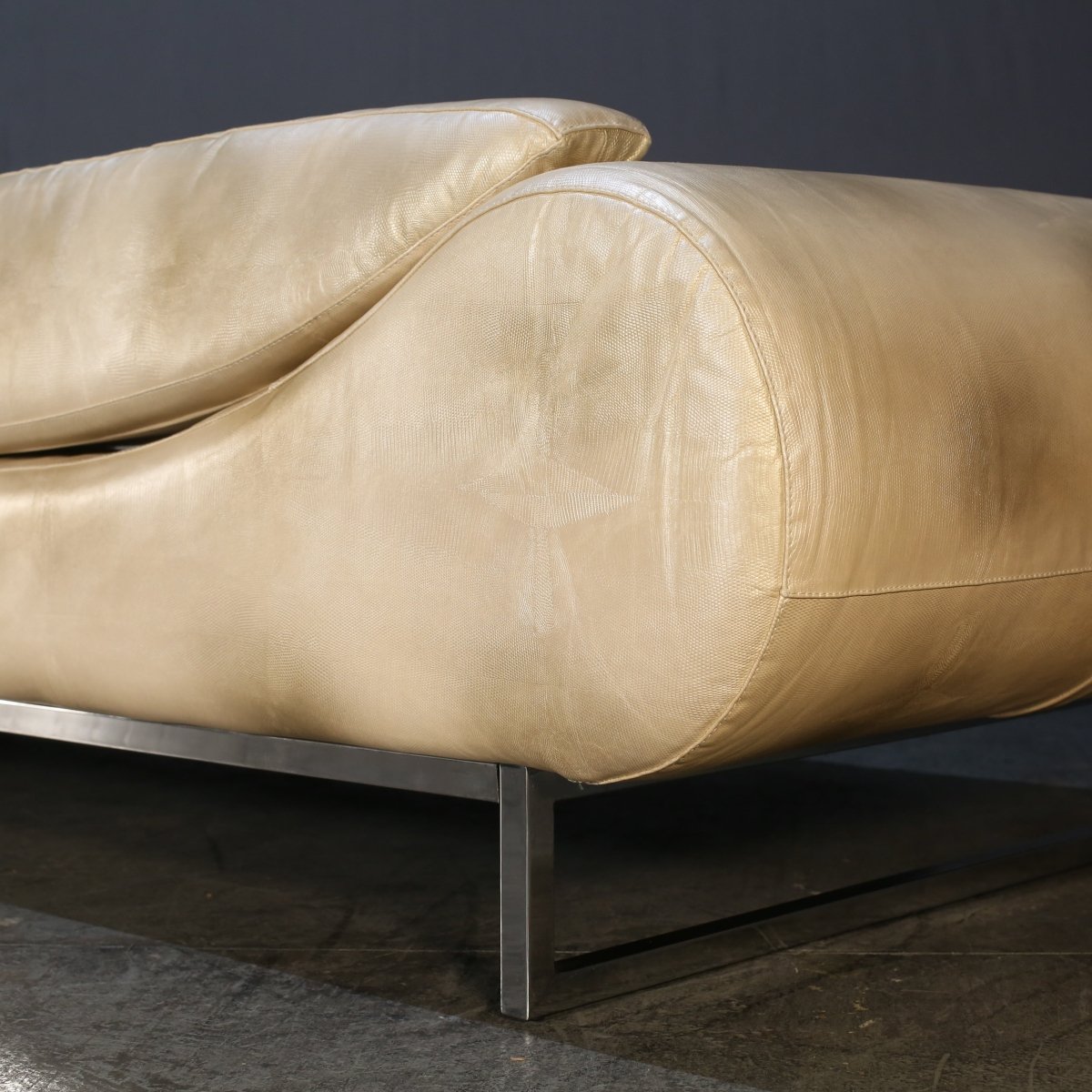 Fendi Casa White Iguana Leather Eros Sofa @ REHAUS