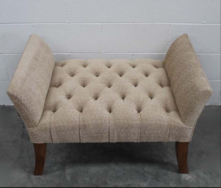 Flare - Arm Deep - Buttoned Bench - Seat in Zoffany Fabric, Handmade by George Smith Craftsmen @ REHAUS