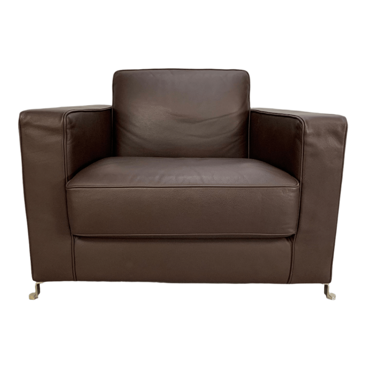 Flexform Bob Movement Armchair in Dark Brown Leather @ REHAUS