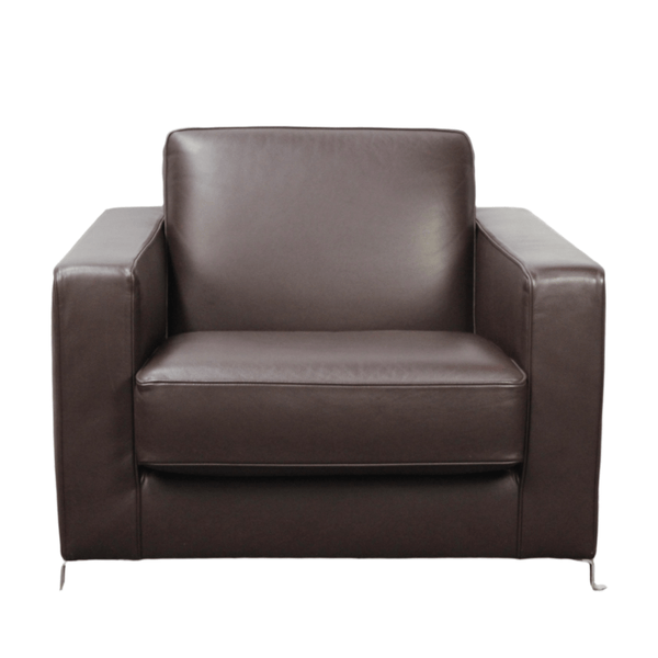 Flexform Bob Movement Armchair in Dark Brown Leather @ REHAUS