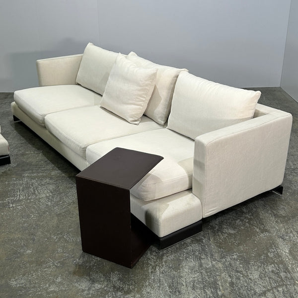 Flexform Long Island L Shaped Sofa, Ottoman and Brown Unit @ REHAUS