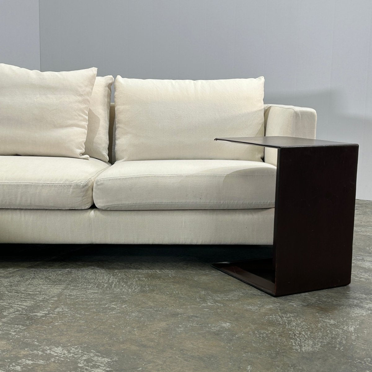 Flexform Long Island L Shaped Sofa, Ottoman and Brown Unit @ REHAUS