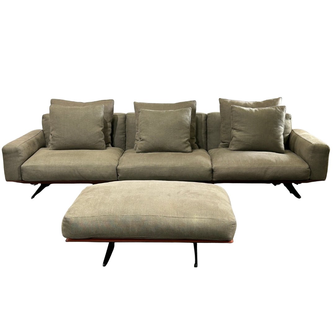 Flexform Soft Dream Three Seater Sofa & Ottoman @ REHAUS