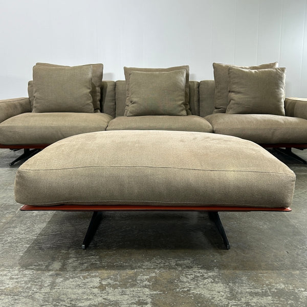 Flexform Soft Dream Three Seater Sofa & Ottoman @ REHAUS