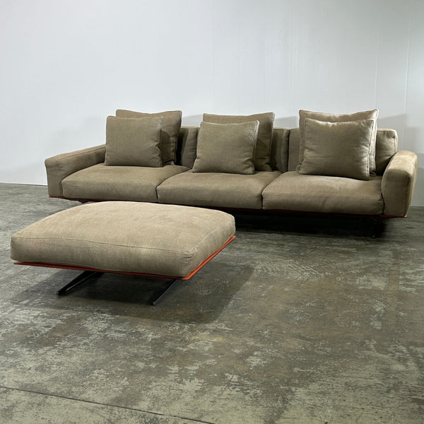 Flexform Soft Dream Three Seater Sofa & Ottoman @ REHAUS