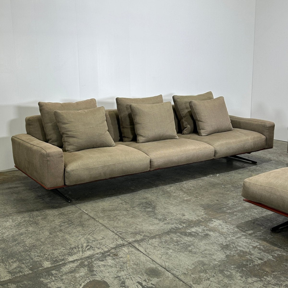 Flexform Soft Dream Three Seater Sofa & Ottoman @ REHAUS