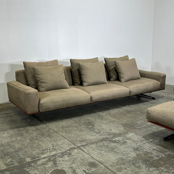 Flexform Soft Dream Three Seater Sofa & Ottoman @ REHAUS