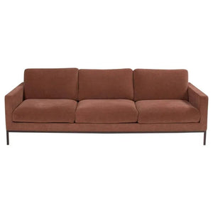 Florence Knoll for Knoll Dusky Pink Fabric Relax Sofa - REHAUS - Florence Knoll