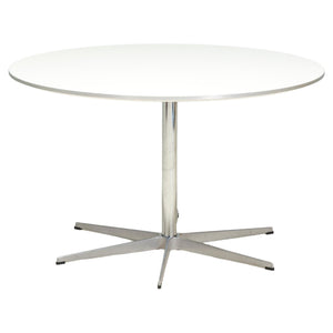 Fritz Hansen by Arne Jacobsen Circular White Dining Table