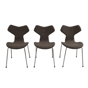 Fritz Hansen Grand Prix Chairs by Arne Jacobsen, Set of Three