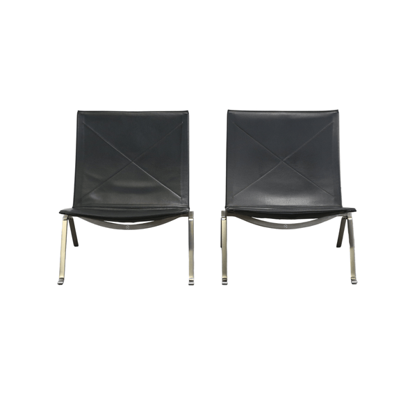 Fritz Hansen PK22 Chairs by Poul Kjaerholm, Set of Two