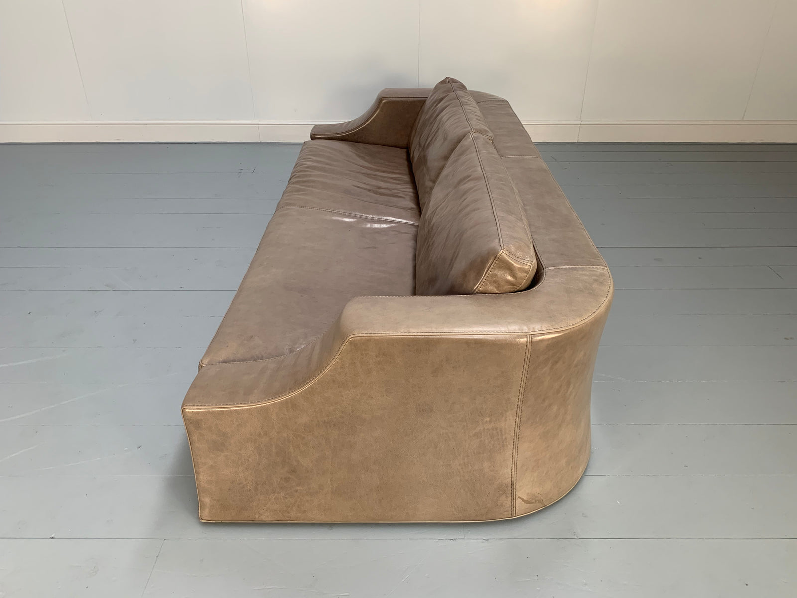 Baxter of Italy 4-Seat Sofa - In Grey Brown Tuscany Leather