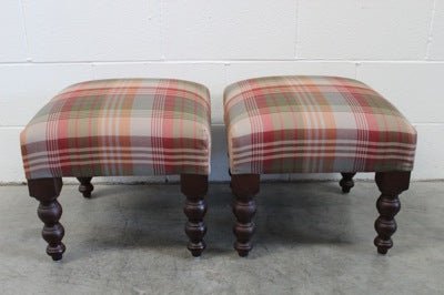 George Smith Baby Signature Footstool in Iconic Mulberry Fabric @ REHAUS