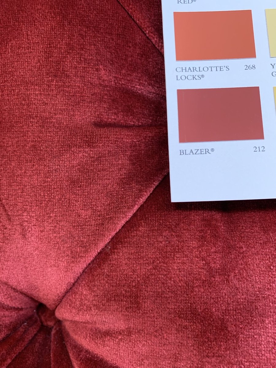 George Smith Chaise - Brewster - Chaise in Deep - Red Italian Velvet @ REHAUS