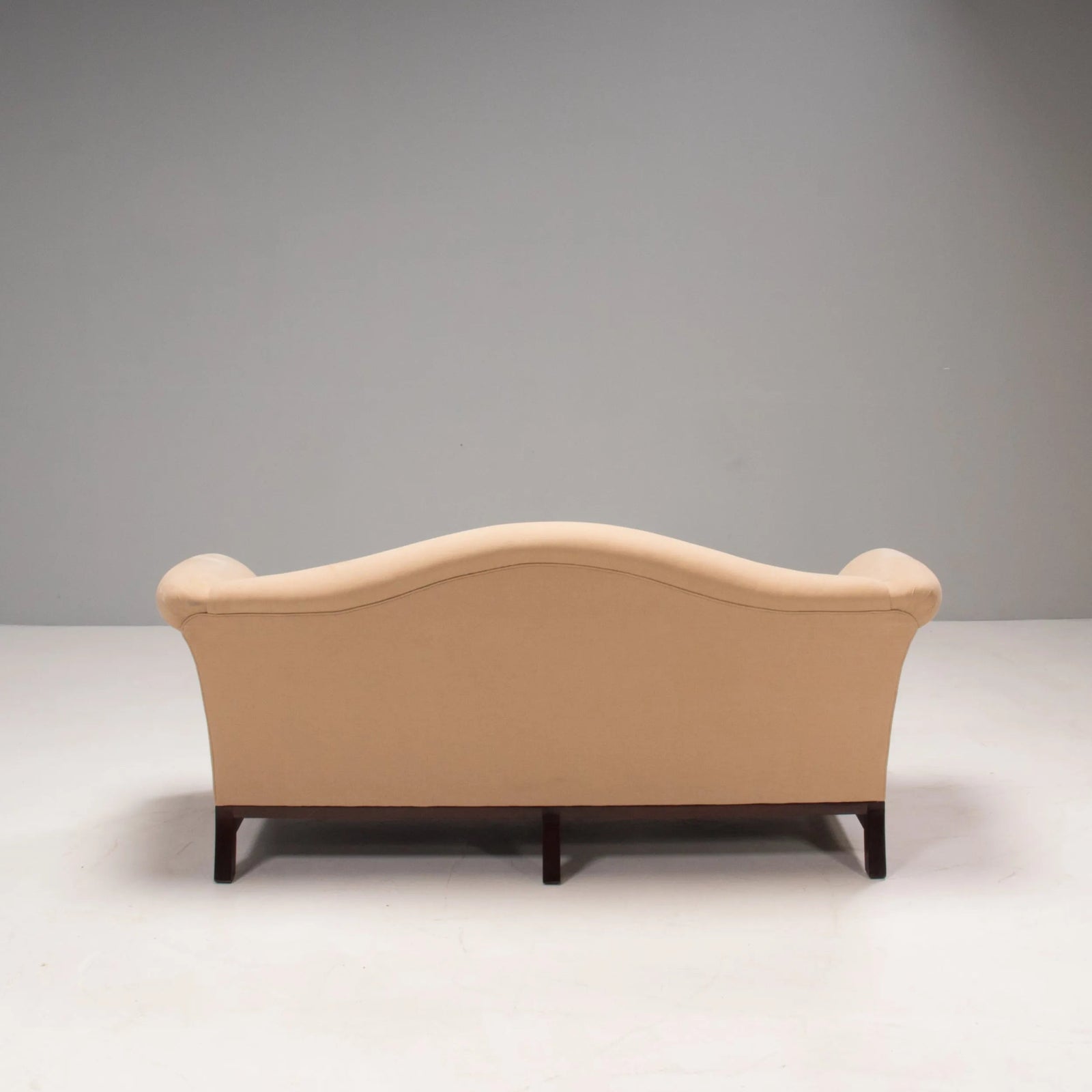 George Smith Chippendale Fixed Seat Cream Fabric Sofa, 3 Seater - REHAUS - George Smith